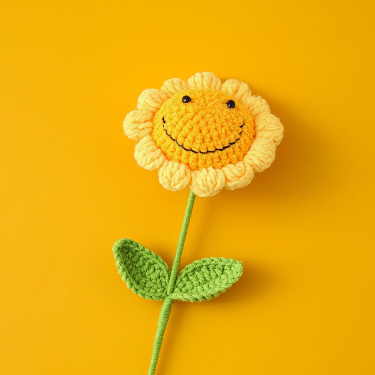 Crochet Smiley Sunflower Stem
