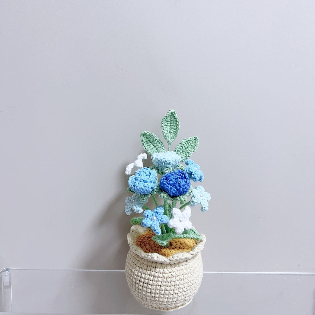 Crochet Rose Large Plant Pot