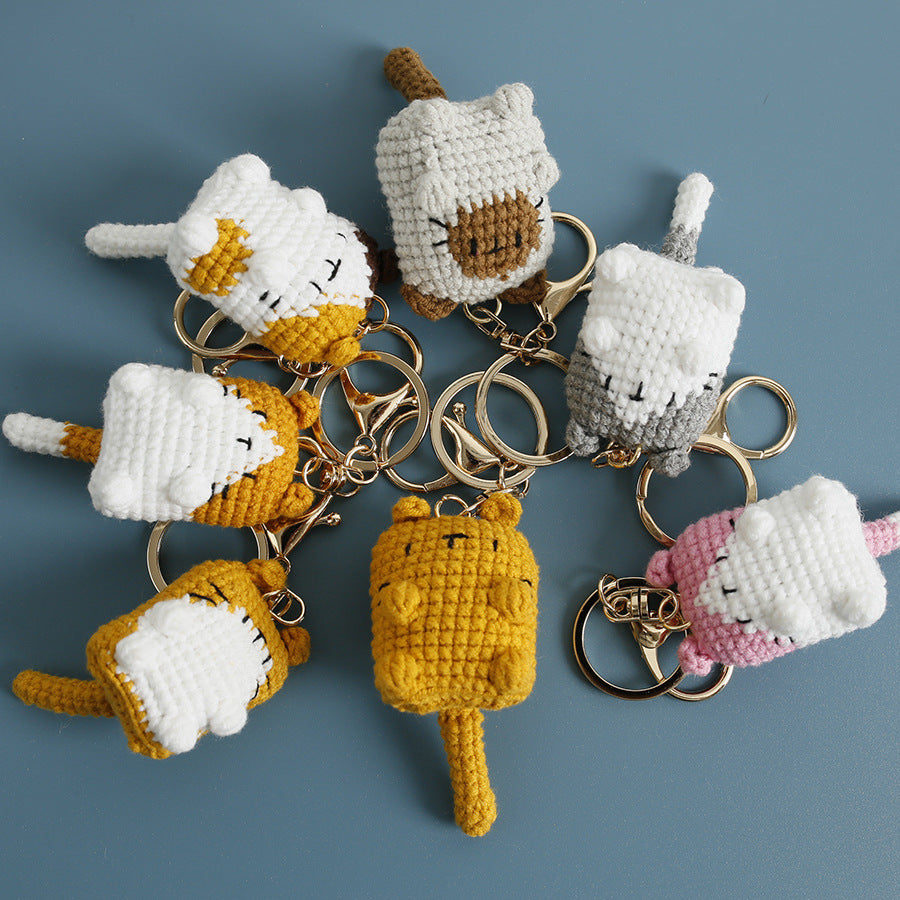 Crochet kitten keyring colour options