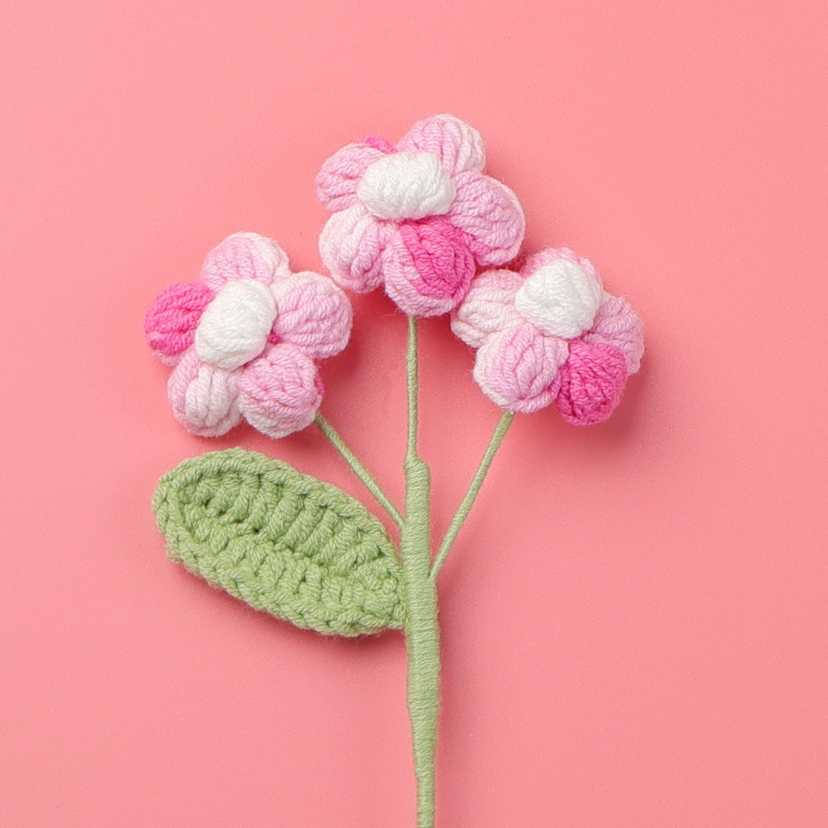 Crochet Puff Flower Stem