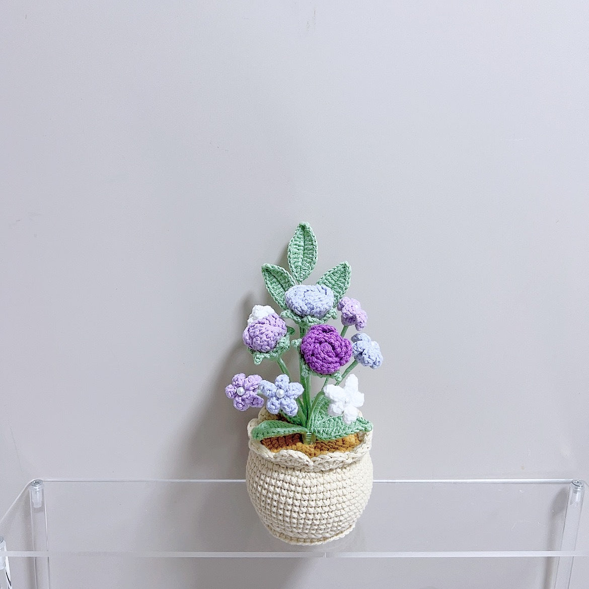 Crochet Rose Large Plant Pot