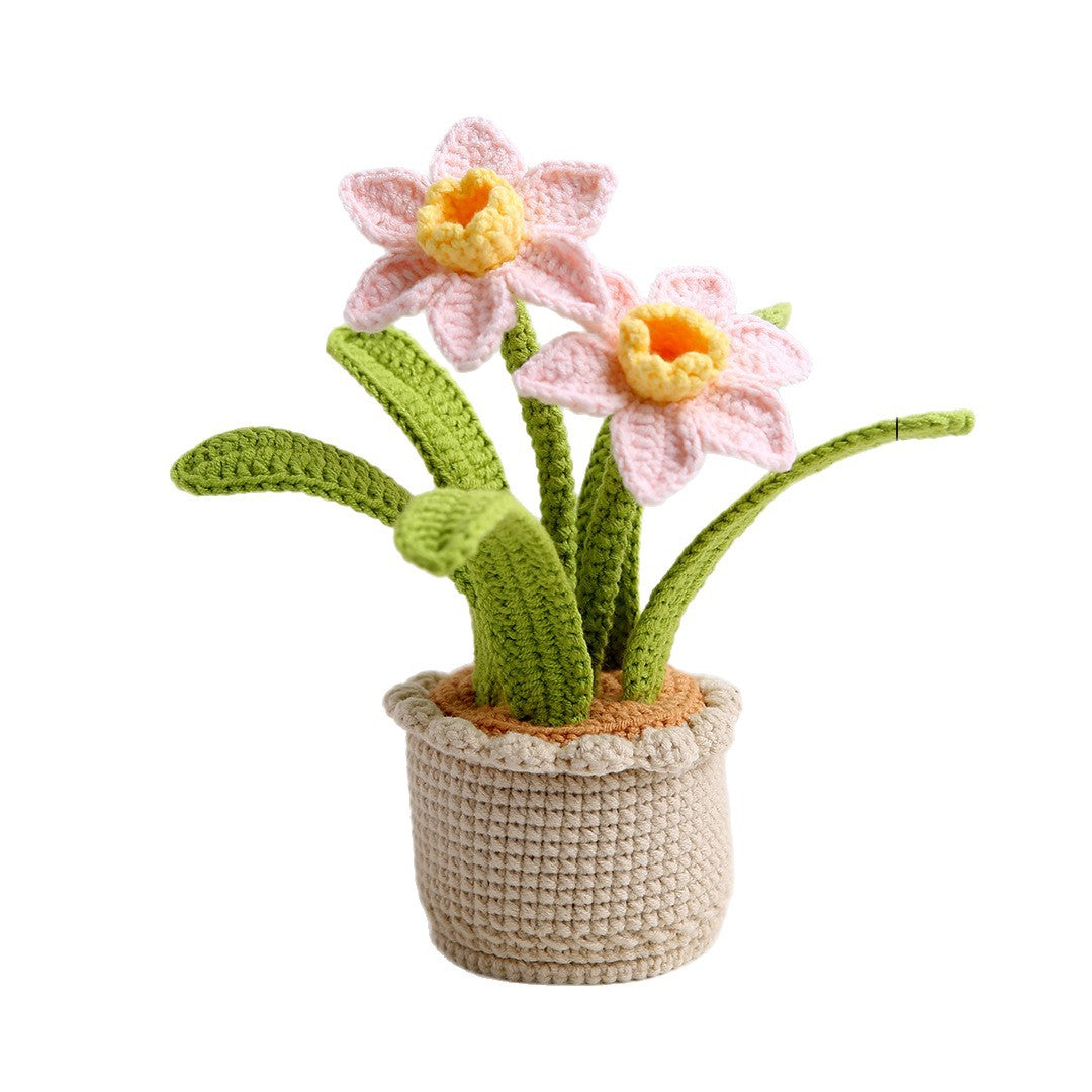 Crochet Daffodil Plant Pot (Large)