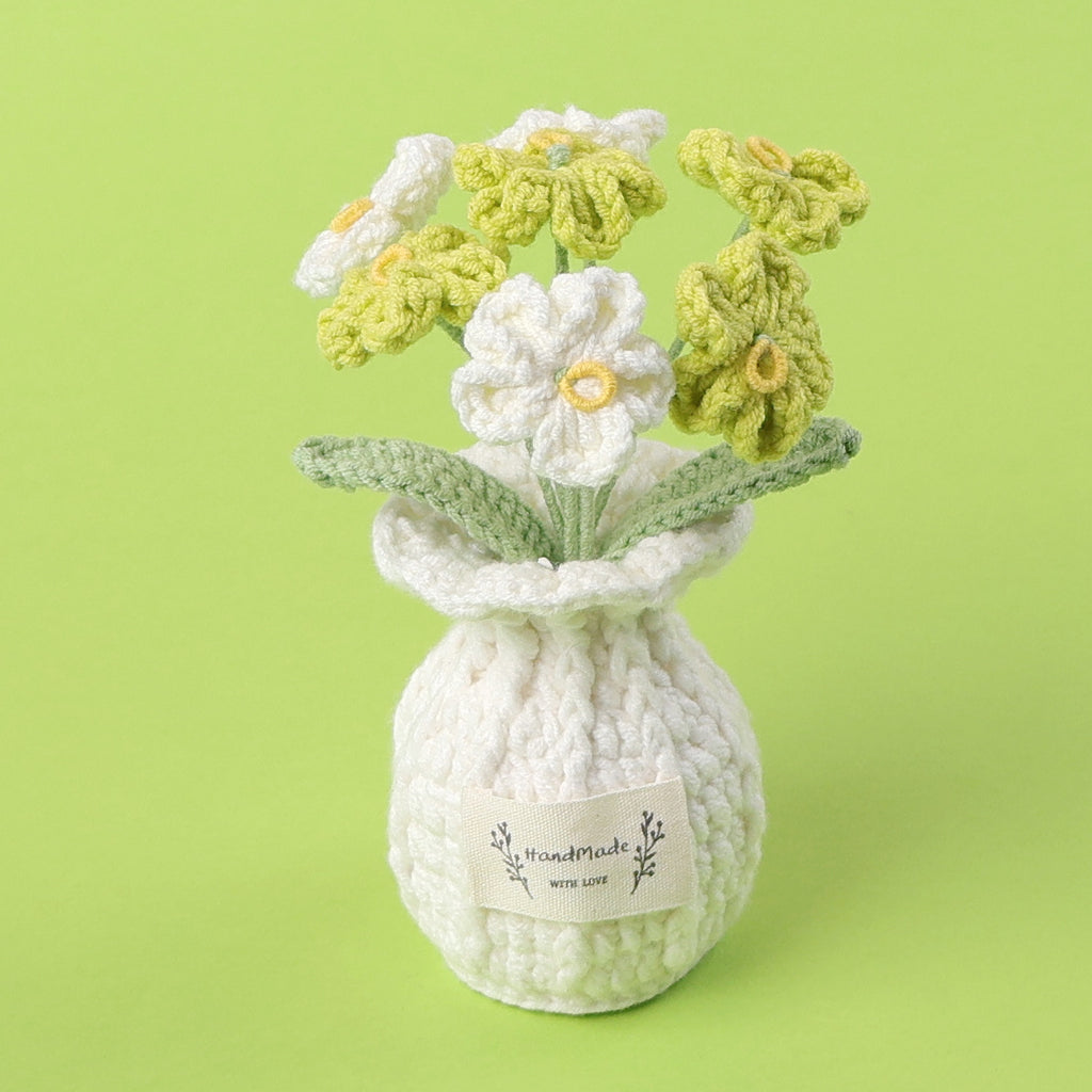 Crochet Forget-Me-Not Pot (Medium)