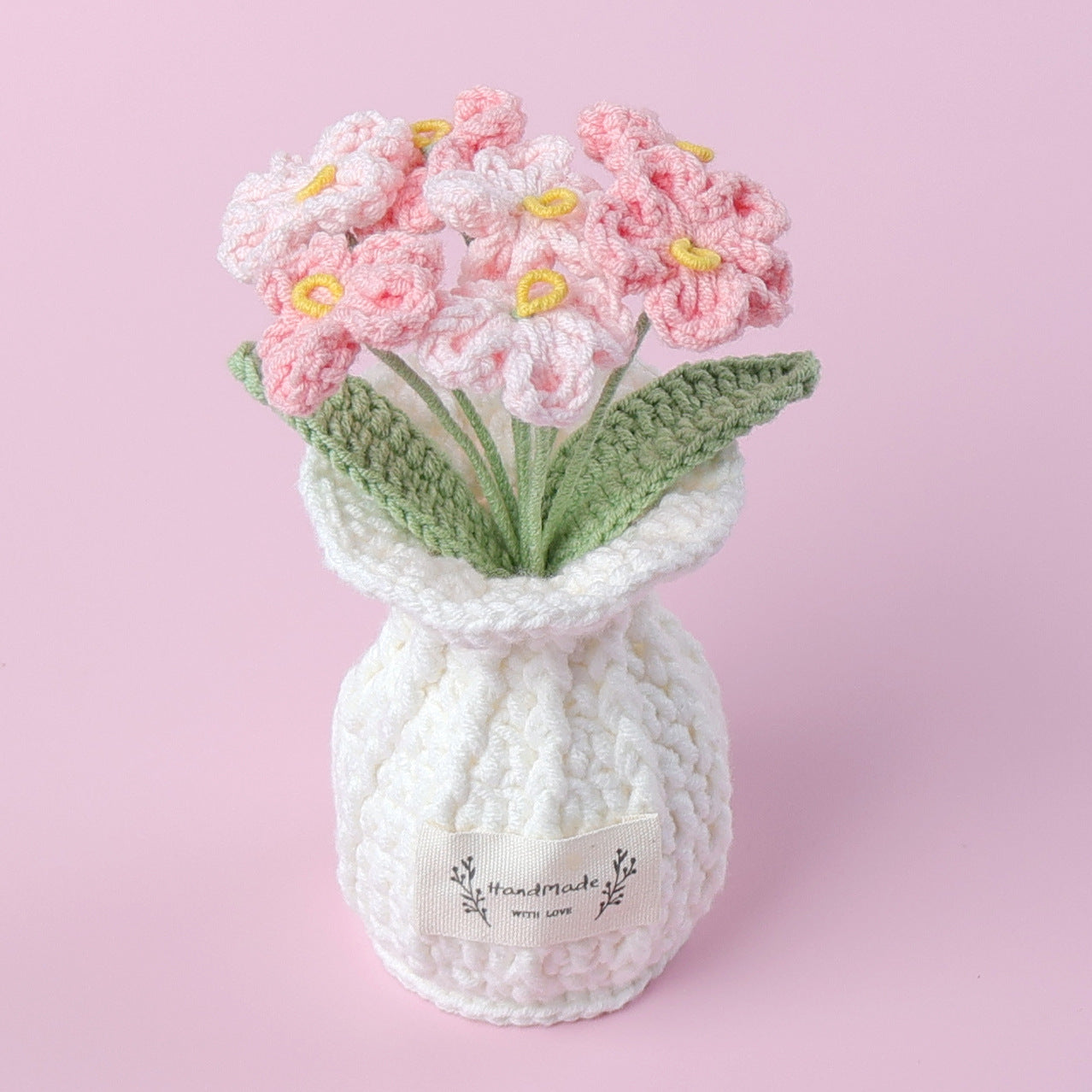 Crochet Forget-Me-Not Pot (Medium)