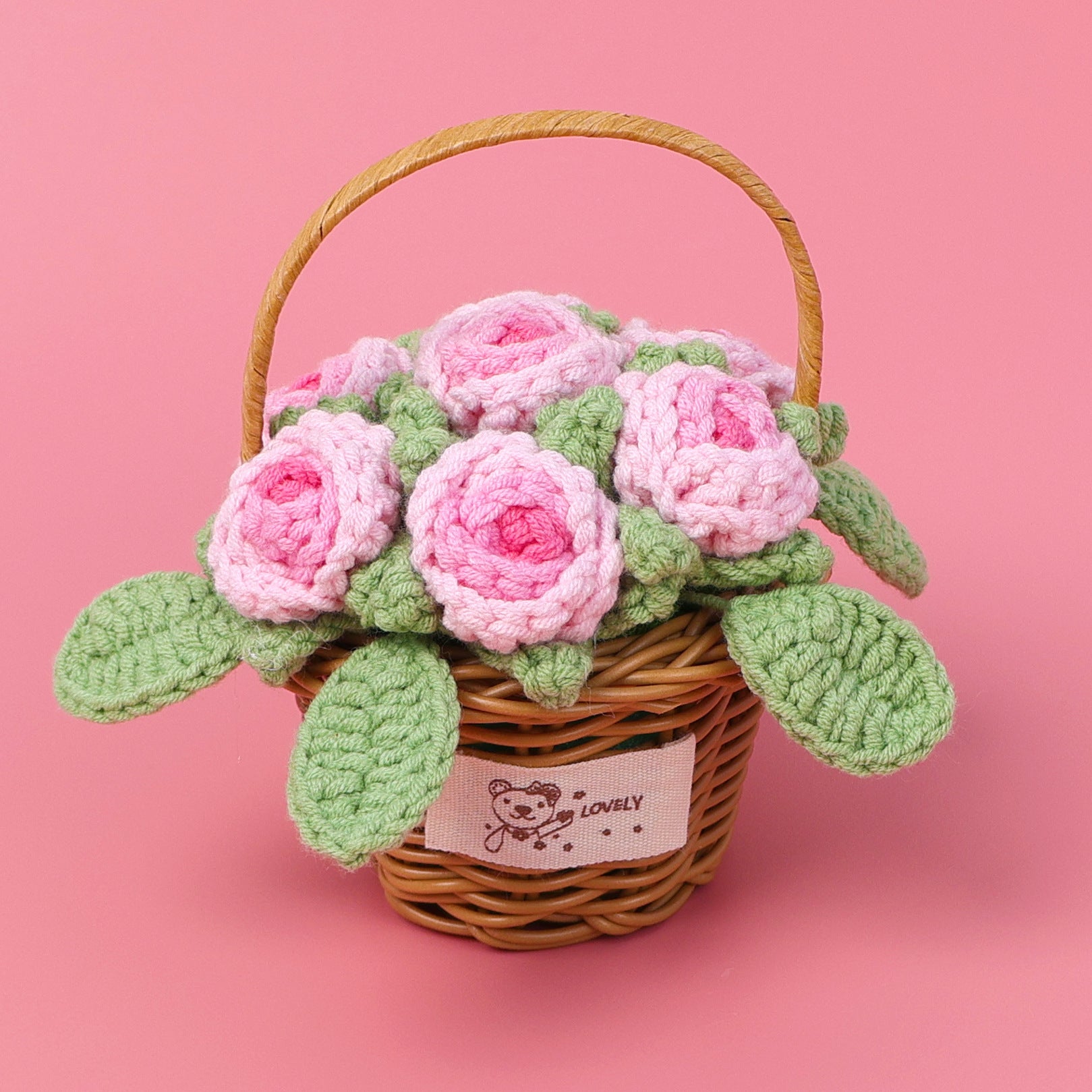Crochet Flower Basket (Large)