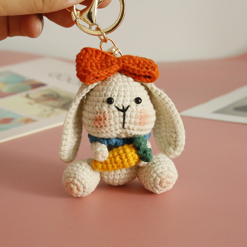 Crochet bunny keyring suitable as bag charm
