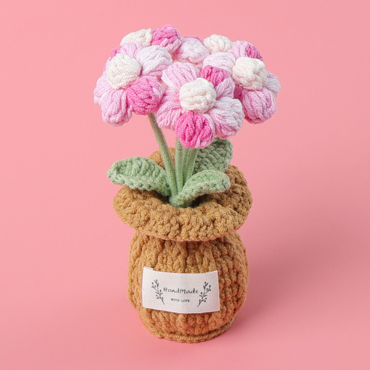 Crochet Puff Flower Plant Pot (Medium)