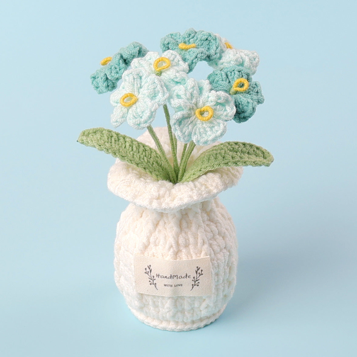Crochet Forget-Me-Not Pot (Medium)