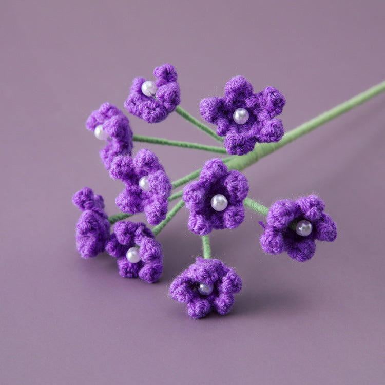 Crochet Forget-Me-Not Stem with Pearl