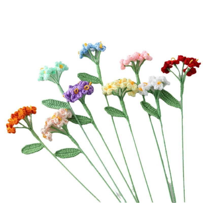 Crochet Forget-Me-Not Stem — Solid Colours