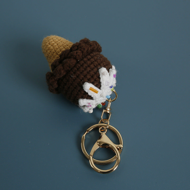 Crochet Ice Cream Keyring