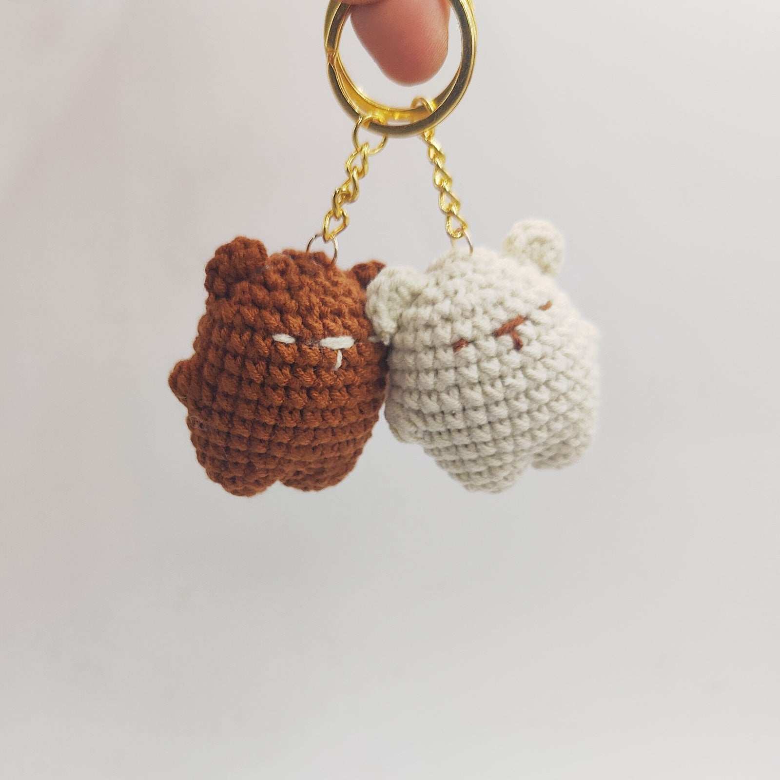 Crochet Bear Cookie Keyring