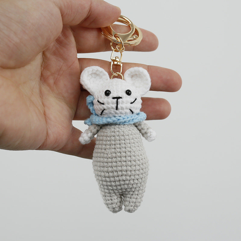Crochet cat keyring second colour option