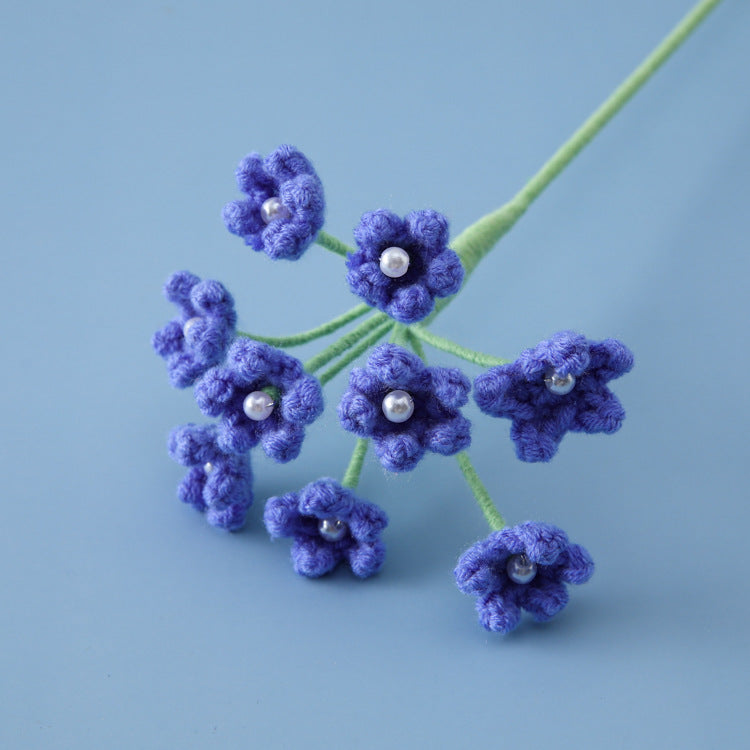Crochet Forget-Me-Not Stem with Pearl