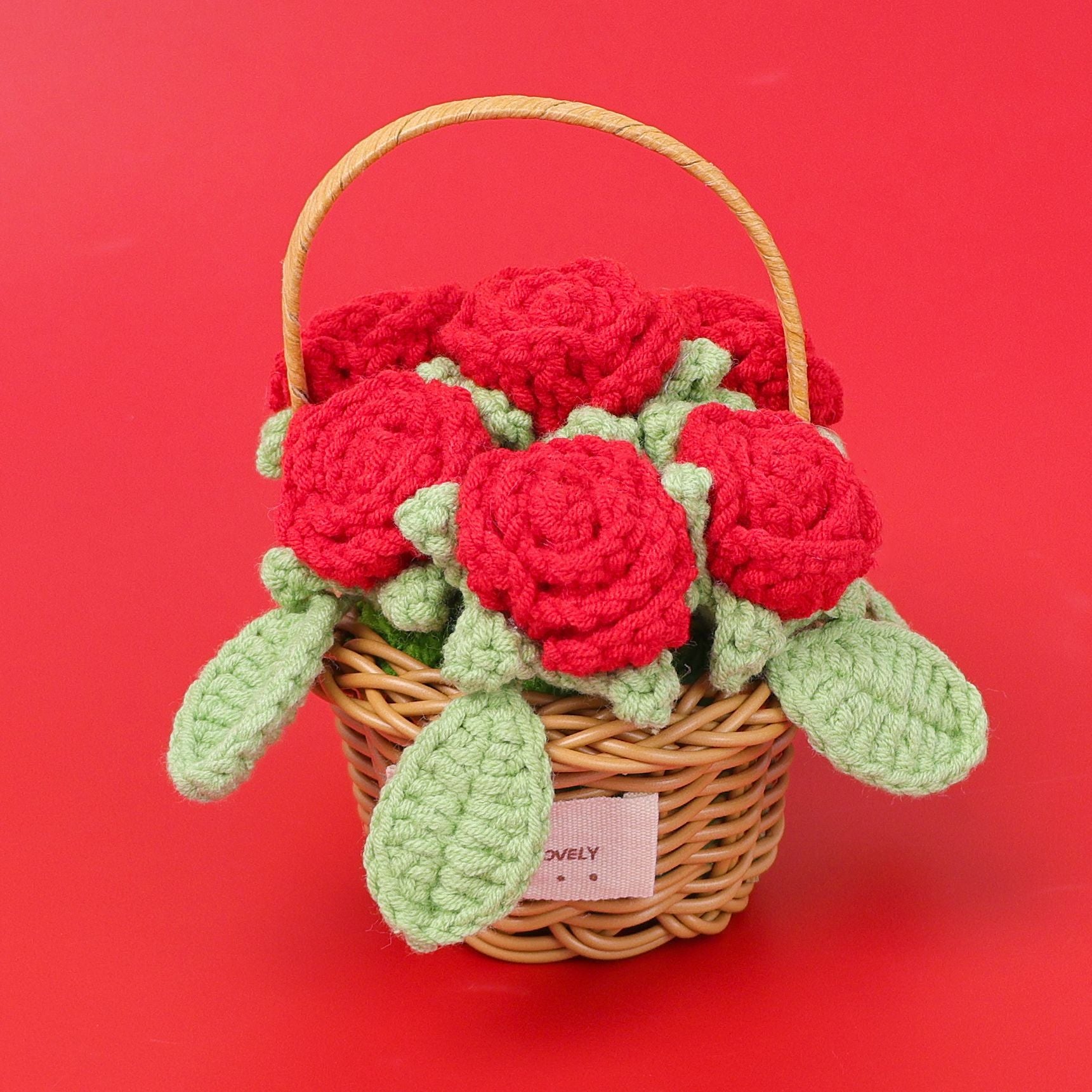 Crochet Flower Basket (Large)