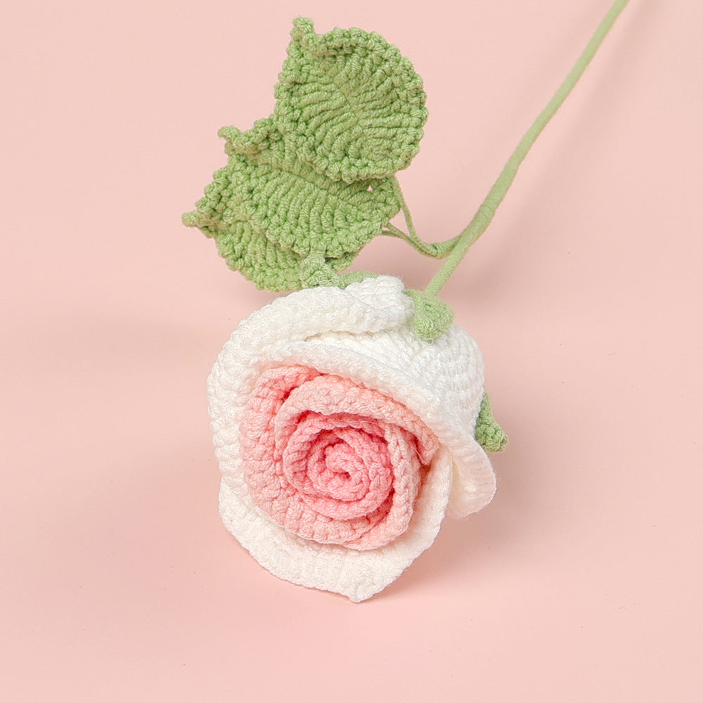 Crochet Wine Glass Rose