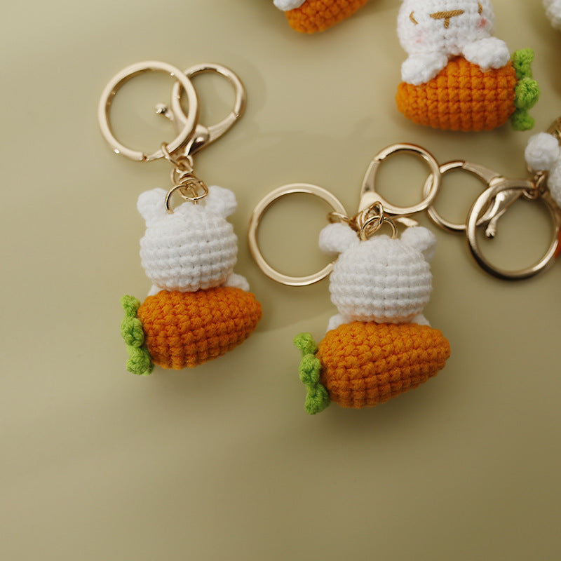 Crochet Bunny & Carrot Keyring