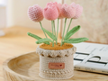 Crochet Tulip Large Flower Pot