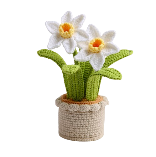Crochet Daffodil Plant Pot (Large)