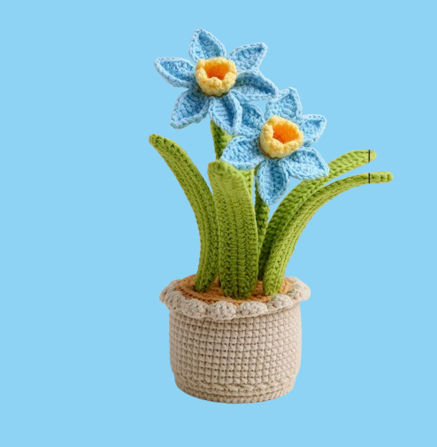 Crochet Daffodil Plant Pot (Large)