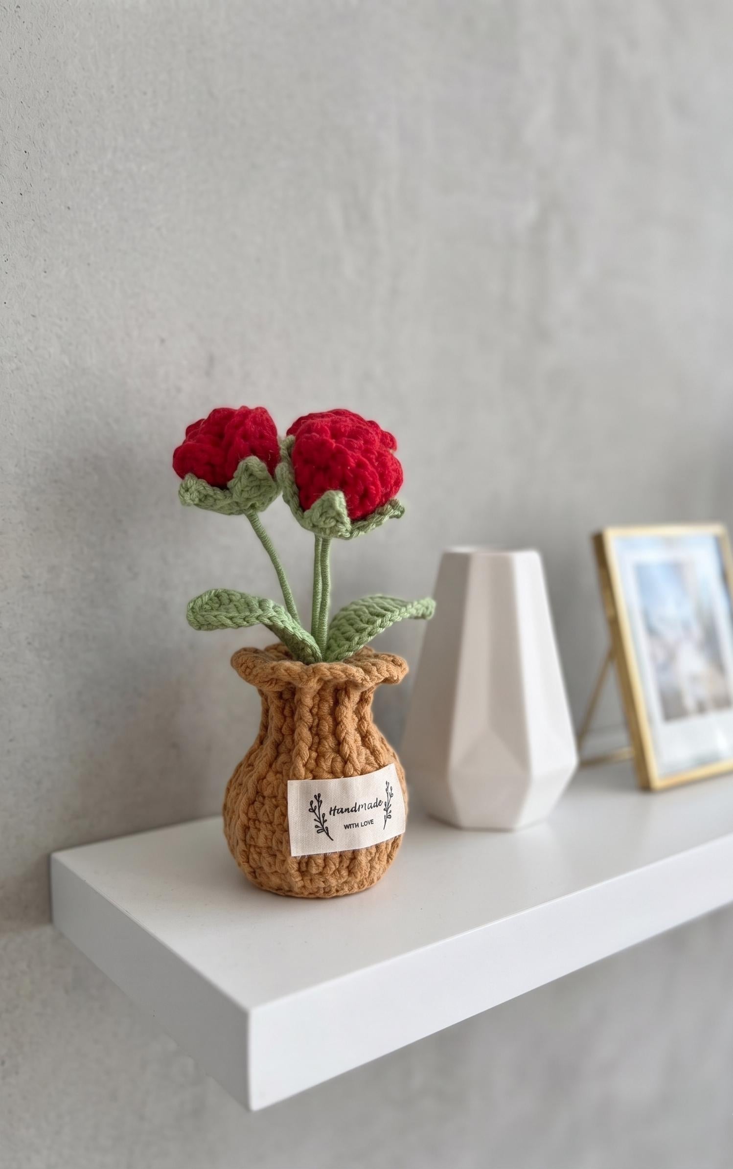 Crochet Rose Pot (Medium)