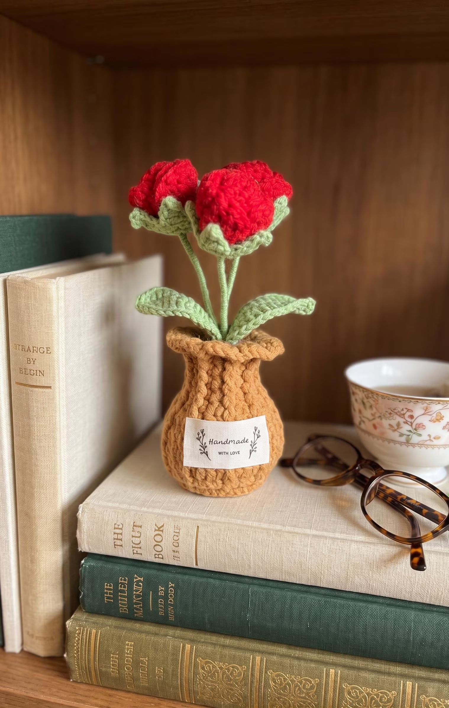 Crochet Rose Pot (Medium)