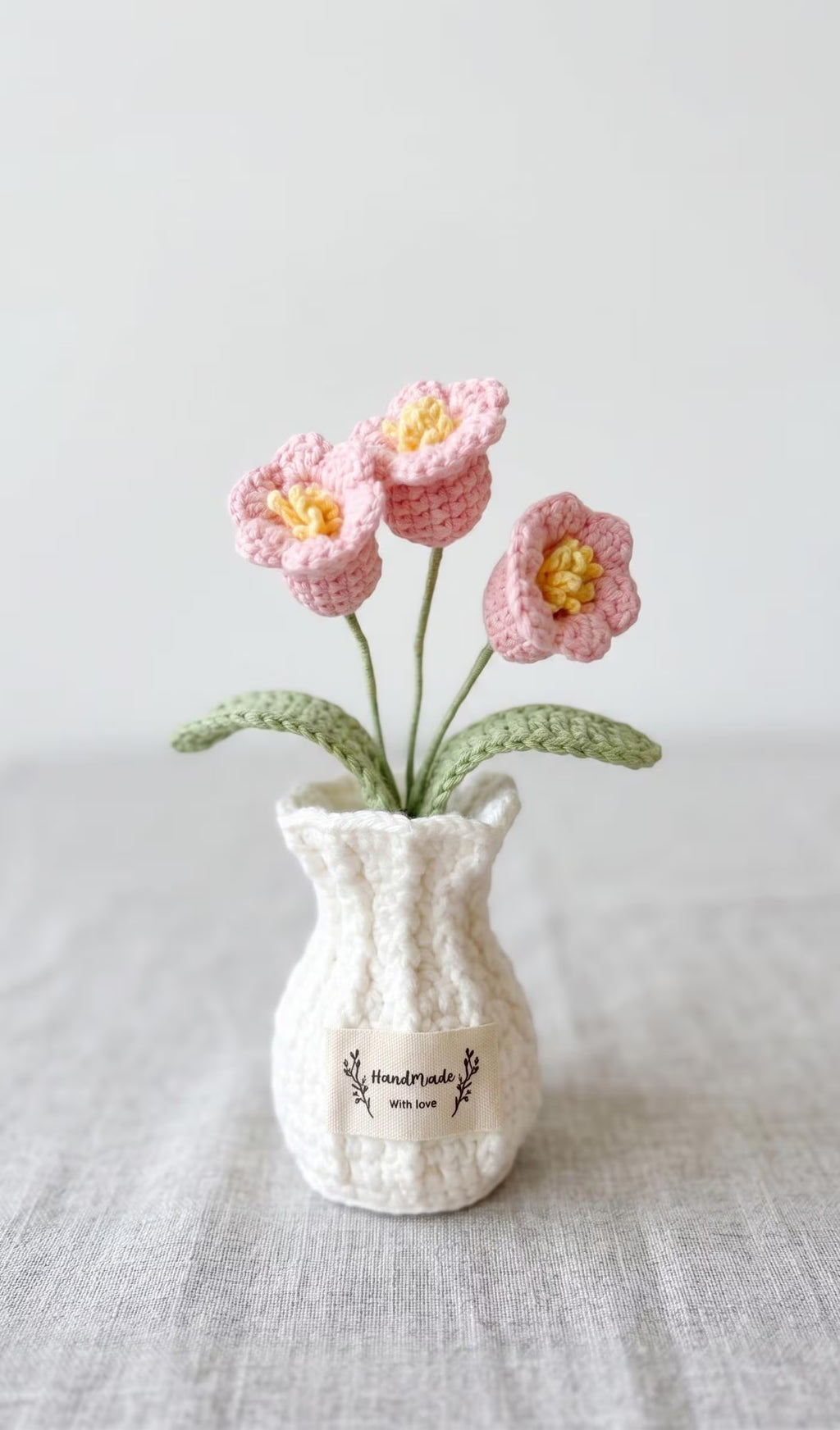 Crochet Lily of the Valley Pot (Medium)