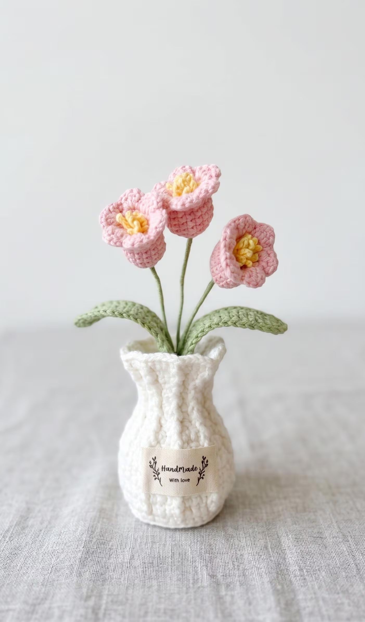 Crochet Lily of the Valley Pot (Medium)