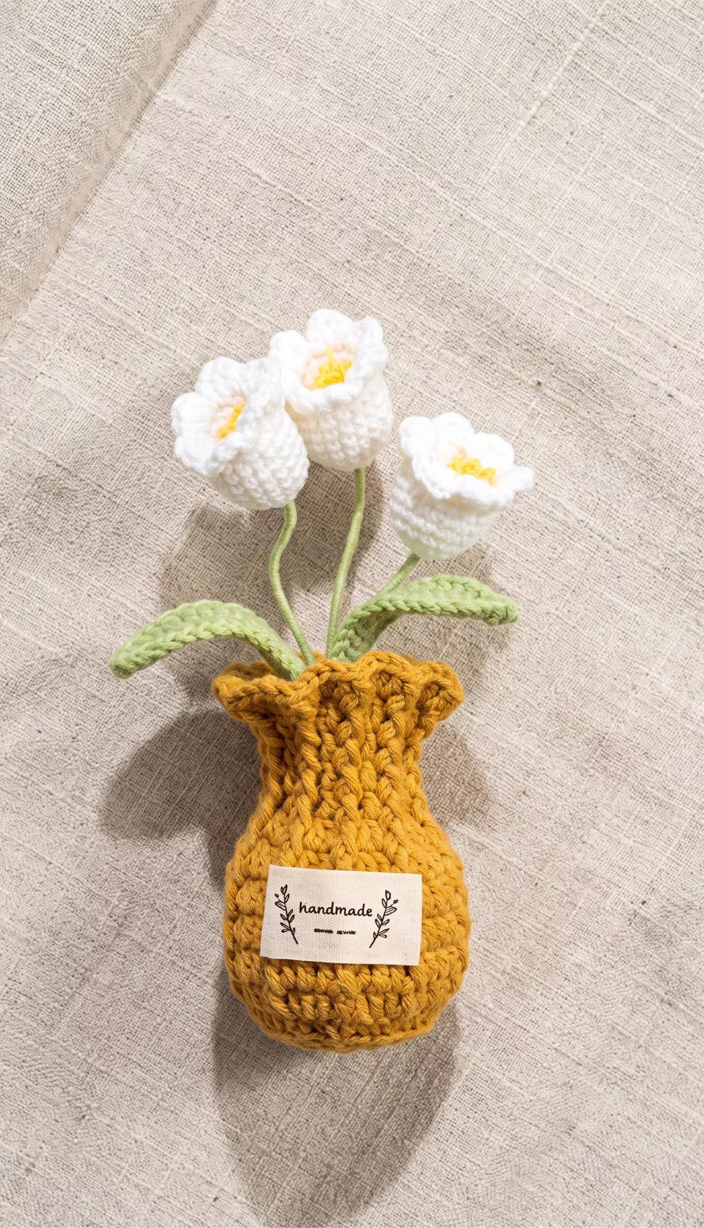 Crochet Lily of the Valley Pot (Medium)