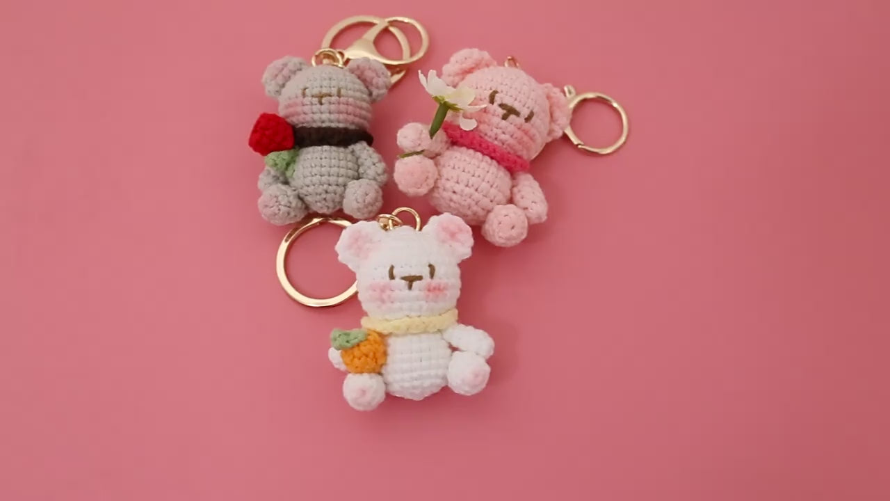 Crochet Bear Keyring