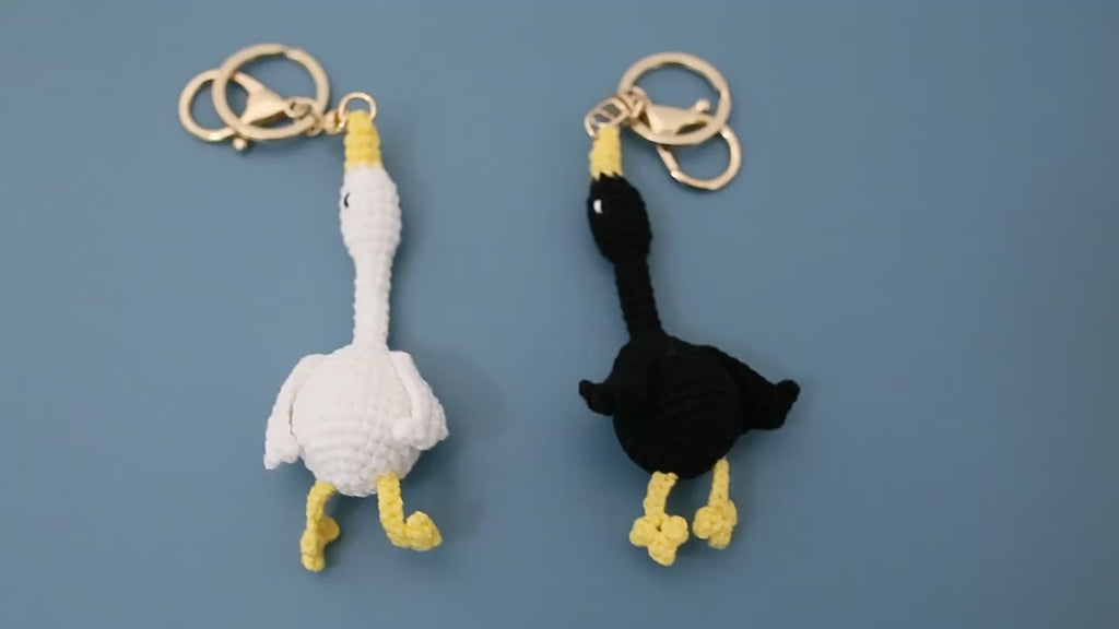 Crochet Goose Keyring