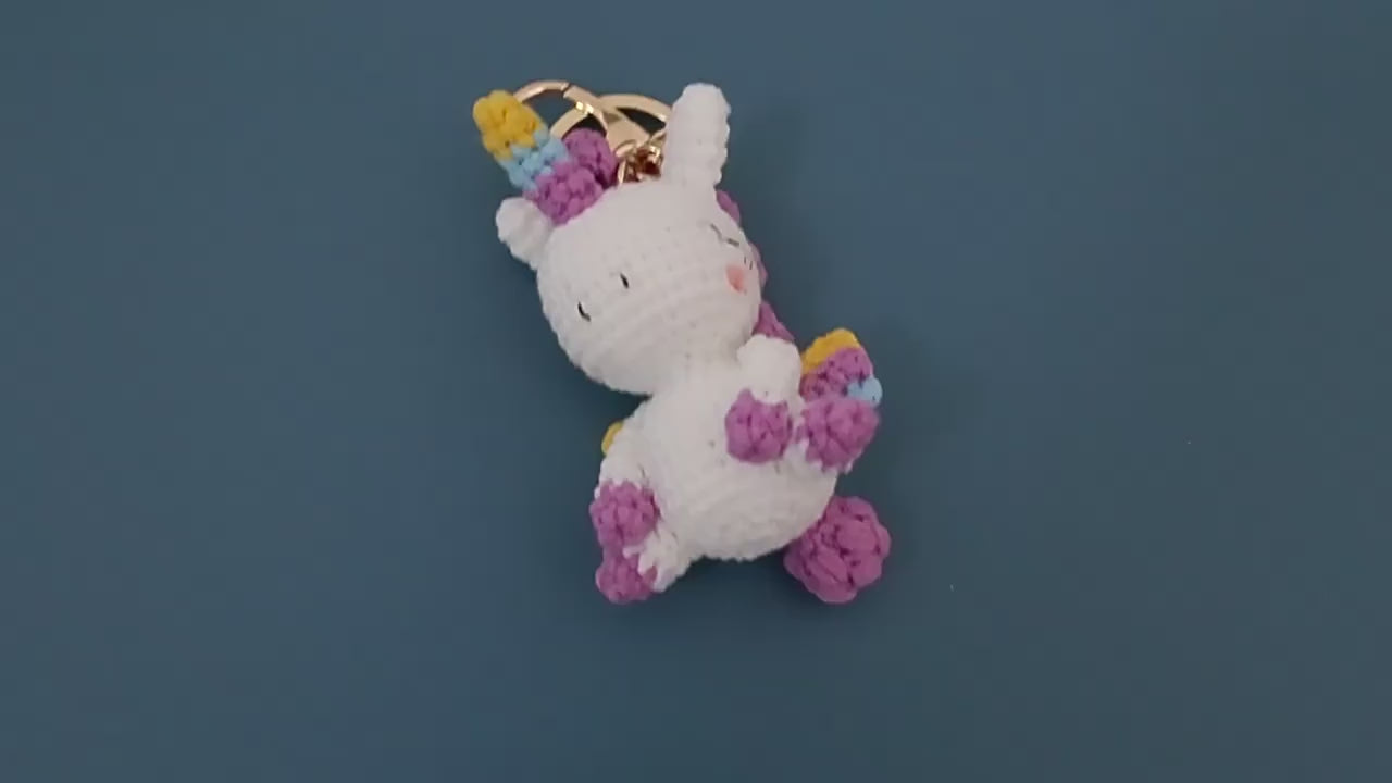 Crochet Unicorn Keyring