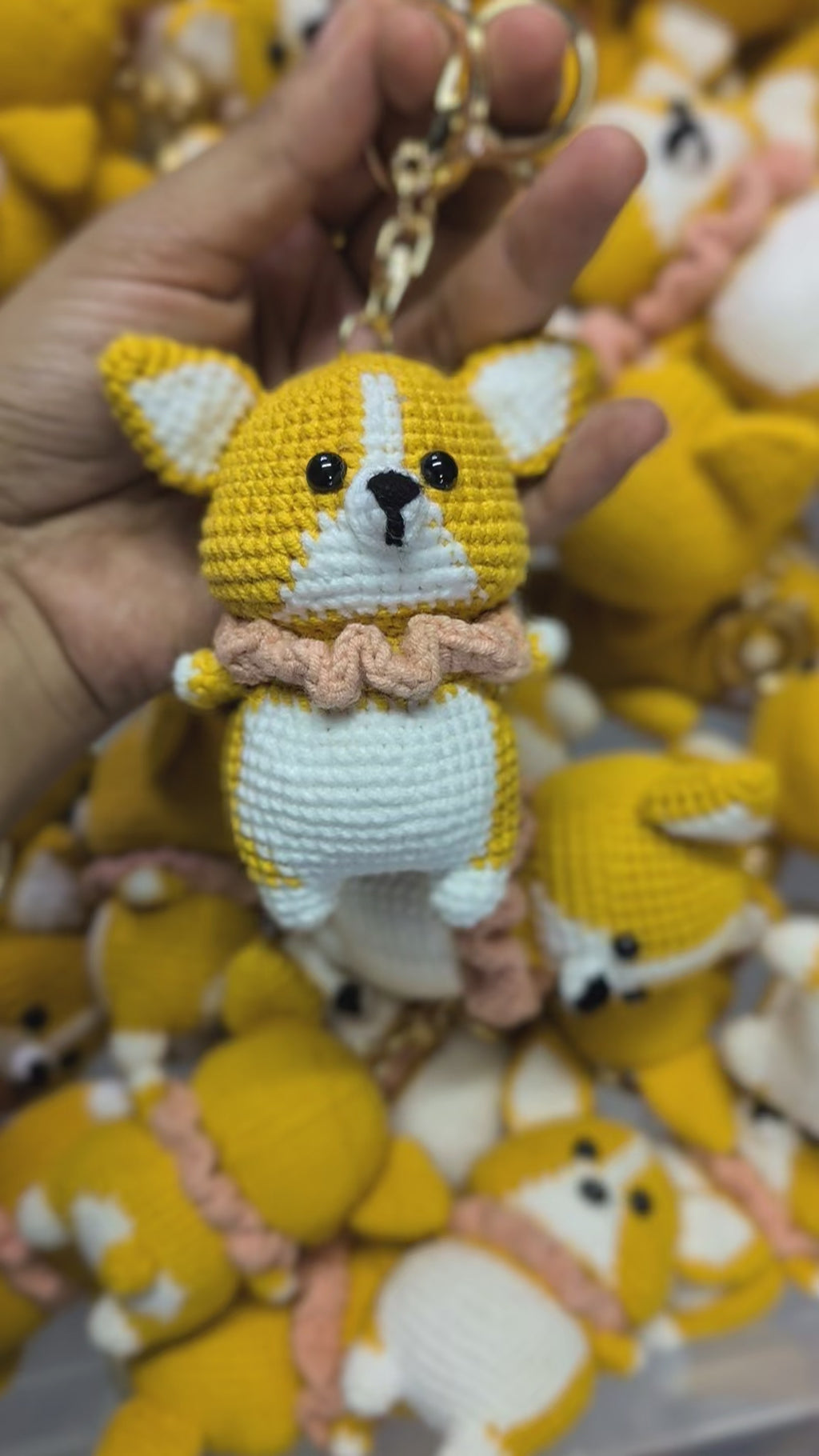 Crochet Corgi Keyring