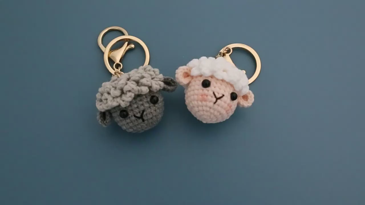Crochet Sheep Keyring