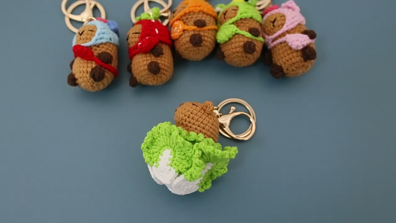 Crochet Capybara Keyring (Large)