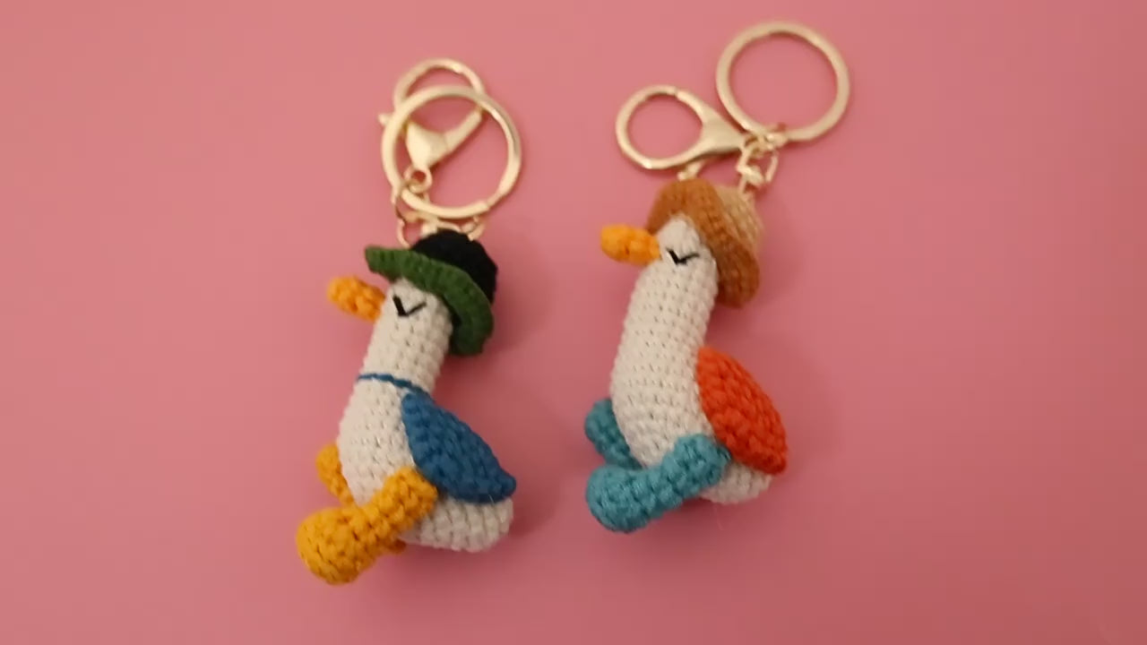 Crochet Duck Keyring