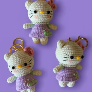 hello kitty violet keychains