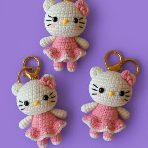 hello kitty violet keychains