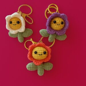 cactus flower keychains