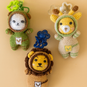 space animal keyring